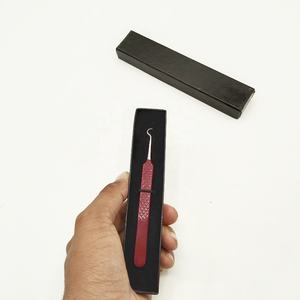 แหนบขนตาปลอมทำจากสเตนเลสสตีลใช้ต่อขนตาสีแดงแหนบแบบปรับแต่งสีได้โลโก้ออกแบบได้ตามที่ต้องการ - Product Image 2