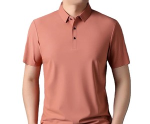 Polo de couleur unie de haute qualité pour hommes logo personnalisé T-shirt chemise de travail vierge à manches courtes broderie personnalisée - Product Image 3