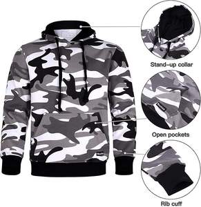 Conjunto Deportivo Informal de Sudadera con Capucha Transpirable para Invierno, Pantalones Deportivos con Cintura Elástica y Pantalones de Chándal - Product Image 5