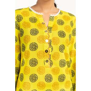 Traje Casual de 3 Piezas para Mujer, Color Verde, Estampado de Césped, para Verano, Decorado con Botones - Product Image 2