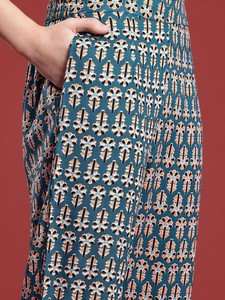 Kurta estampada con motivos étnicos con pantalones y Dupatta - Product Image 6