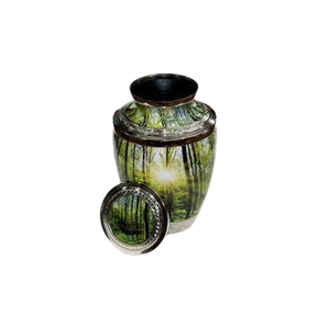 Forest Urn Cremation Urns <b>for</b> Human <b>Ashes</b> Adult Male and Female. Decorative Urns <b>for</b> Memorial Funeral or Burial - Product Image 1