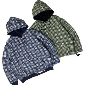 Sweat à capuche en flanelle à double couche de style inversé personnalisé pour hommes, coupe ample vintage, tissage réversible, col à capuche pour l'hiver - Product Image 2