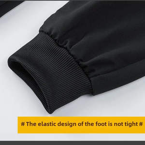 Survêtement d'hiver pour homme en polyester/coton, anti-UV, léger, uni, poids du tissu 180g, impression numérique, broderie, style décontracté - Product Image 3