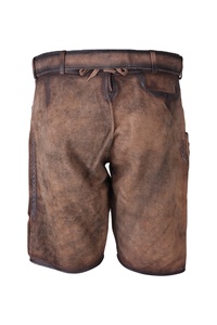 Lederhosen Bávaros de Alta Calidad, Estilo Alemán Tradicional, para Oktoberfest, Antiguos, Cortos, de Gamuza de Cabra - Product Image 5