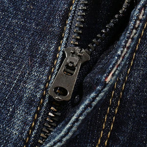 High Quality 100% Cotton Lightweight Quick Dry Customized Logo Casual Plus Size Stretch Mid <b>Waist</b> Straight Denim <b>Jeans</b> Men - Product Image 5