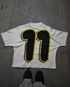 Camiseta Cuadrada para Hombre, Fabricante OEM Personalizado, Logotipo Personalizado, Estampado Gráfico, Algodón, Estilo Urbano, Cuello Holgado - Product Image 5