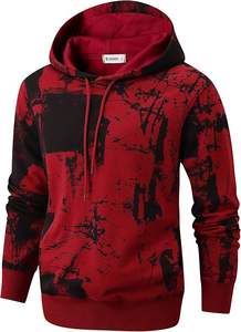 Pull Tie-Dye pour hommes 100% coton sur mesure sweat à capuche thermique col montant fabricant direct d'usine pour l'hiver - Product Image 2