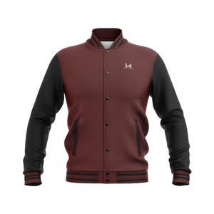 Vestes de baseball universitaires américaines grande taille pour hommes, logo personnalisé, lettres simples, vente en gros, vestes universitaires vierges, vestes universitaires enduites - Product Image 4