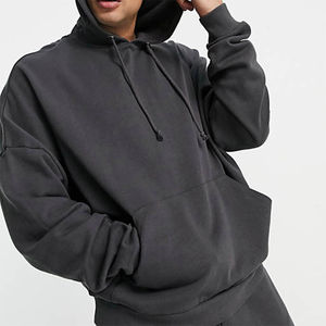 Conjunto de dos piezas de Otoño Invierno, jerséis de gran tamaño y pantalones largos informales, traje deportivo de lana con capucha para mujer - Product Image 3