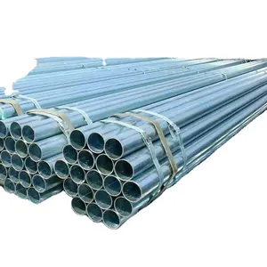 MS Steel ERW ASTM A53 Carbon Hot Dip Iron Galvanized Iron Steel Pipe 25.4mm Round Steel Stubes Price