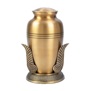 Premium Brass Cremation Urn American Style Adult Memorial Funeral <b>Ashes</b> <b>Keepsake</b> Direct Manufacturer Top Leading Design - Product Image 3
