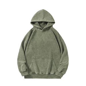 เสื้อฮู้ดแบบสวมหัวผ้าคอตตอน100% ซักได้ใส่ได้ทั้งชายและหญิงผ้าฟลีซมีตัวอักษรระบายอากาศใส่กระเป๋าไซส์ใหญ่พิเศษสำหรับฤดูใบไม้ร่วง - Product Image 5