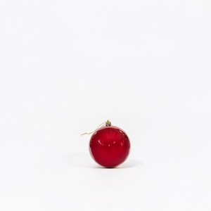 Adornos Navideños de Plástico Rojos para el Festival de Navidad, 2 Piezas, Bolas de 10 cm y Adornos para Árboles - Product Image 1