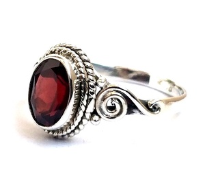 แหวนพลอยมูนสโตนเจียระไน925เงินสเตอร์ลิงสีรุ้งประดับหินมูนสโตน - Product Image 3