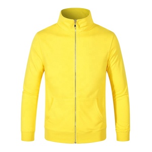 Veste à capuche zippée pour hommes personnalisée éponge vierge vêtements de sport de fitness imperméable coton motif solide automne 2026 - Product Image 5