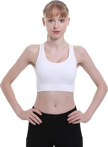 Soutien-gorge de sport personnalisé de haute qualité pour femme, avec logo, sublimé, à bretelles, pour la gym, le yoga, l'entraînement, la course et le fitness - Product Image 2