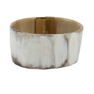 Brazalete de cuerno de búfalo natural Ligero Espesor medio Pulido Color claro Estilo lindo - Product Image 2