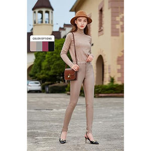 Leggings en similicuir décontractés élégants pour femmes, pantalons, jeggings extensibles avec poches, fournitures d'usine personnalisées, grandes tailles - Product Image 1