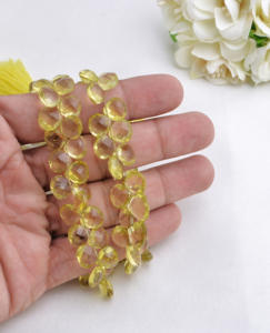 สร้อยคอพลอยเลมอนควอตซ์ทรงลูกแพร์เจียระไนธรรมชาติ, พลอยสำหรับทำเครื่องประดับชั้นดี - Product Image 4