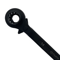 Clés à cliquet forgées à froid OEM/ODM noires FUJIYA de qualité industrielle 75N-M 6140 en acier allié CR-V FCW-14x17