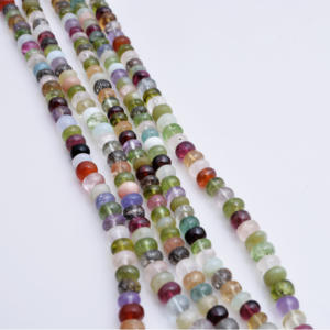 ลูกปัดพลอยหลากชนิด ขนาด 5 มม. ถึง 6 มม. แบบเรียบ 1 เส้น สำหรับทำเครื่องประดับชั้นดี - Product Image 3