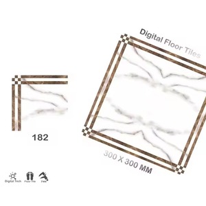 Baldosas esmaltadas de cerámica impresas digitalmente de 12x12 DE DISEÑO oscuro marca Vistaar para construcción de edificios comerciales - Product Image 5