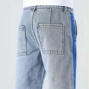 Pantalones Cortos de Mezclilla para Hombre Más Vendidos, Lavado Claro, Corte Recto, con Botones, Transpirables, Estilo Urbano, Cintura Alta, 100% Algodón, Tallas Grandes, OEM Personalizado - Product Image 6