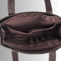 Sac fourre-tout en cuir véritable de qualité supérieure pour femmes, élégant, durable, spacieux, résistant à l'eau, avec fermeture éclair, pour le bureau, les voyages et le quotidien
