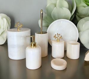 Juego de baño de mármol de alta calidad de 7 piezas Juego de accesorios de baño Soporte para cepillo de dientes Dispensador de tienda con diseño de tamaño personalizado Color - Product Image 2