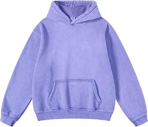 Onstyle High Quality Autumn 460g Heavy <b>Weight</b> Cotton <b>Blank</b> Washed Distressed Loose Casual Outdoor Sports Men's Zipper up Hoodie - Product Image 5