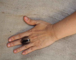 Anillo de Cuerno de Búfalo Pulido, Joyería para Fiestas, Bodas y Aniversarios, Color Natural, Gran Venta - Product Image 2