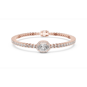 Bracelet tennis micro-serti rond en moissanite, en argent sterling 925, classique, pour femme, bijoux de luxe, mariage et mariée - Product Image 6