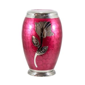 Meilleure vente d'urne à cendres de crémation pour adulte en métal fait à la main classique avec impression de fleurs pour cendres humaines - Product Image 1