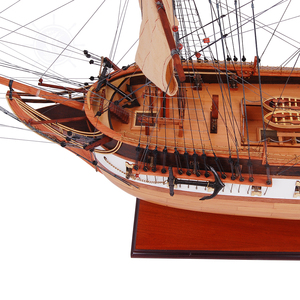 Hecho a mano 184Lx48Wx150H cm USS Constitution Modelo de barco de madera Estilo náutico histórico icónico pintado para regalo de decoración - Product Image 6
