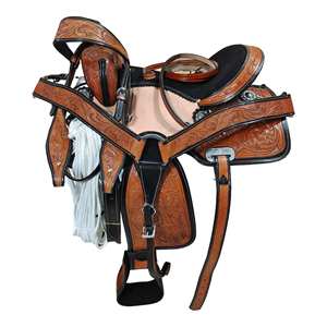 Vente en gros de selles pour adultes de course de baril de qualité supérieure selles de cheval occidentales en cuir véritable faites à la main en vrac usine de tack de rodéo - Product Image 2