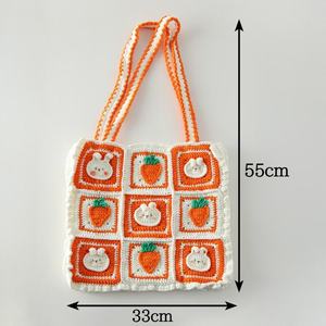 Bolsas de Frutas de Algodón de Moda para Niños, con Diseño de Uva, Zanahoria, Fresa y Aguacate, con Cierre de Cremallera y Correa Individual, Transpirables - Product Image 4