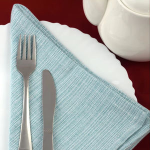 Juego de toallas de cocina tejidas de secado rápido de algodón 100%, servilleta cuadrada de Chambrey negro para el hogar, hoteles, restaurantes y niños, juego de 6 - Product Image 1