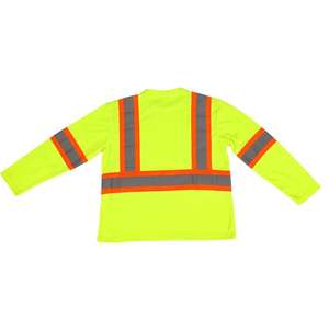 Camiseta de trabajo de manga larga con logotipo personalizado para hombre, hecha con mezcla de algodón y poliéster para trabajos de construcción y fábrica - Product Image 4