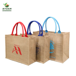 Bolsas de comestibles de yute hechas a mano terrosas sostenibles, capacidad personalizable del Titanic para mujeres para ir de compras, Picnic, Playa - Product Image 4