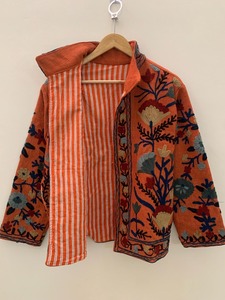 Vêtements pour femmes TNT Floral Suzani Broderie Veste Vêtements d'hiver Veste Femme Manteau TNT Tissu Suzani Veste - Product Image 4