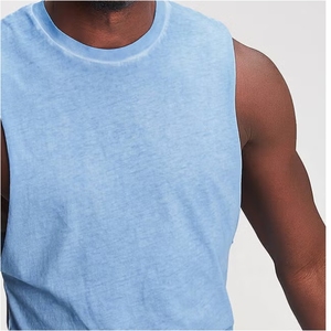 OEM servicio último diseño completo fitness camiseta sin mangas para los hombres de alta fabricante transpirable en bajo precio hombres camisetas sin mangas - Product Image 4