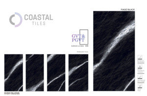 Azulejos FIAGO BLACK High Glossy 600x1200MM / 24X48 Estilo de diseño moderno a las mejores tarifas - Product Image 2