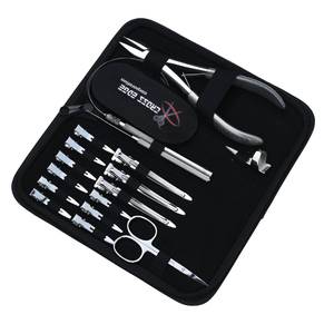 Kit d'outils pour extensions capillaires : Pince à sertir à dents plates, pour application de micro-perles, fil à boucles, anneaux et pinces de sectionnement - Product Image 1