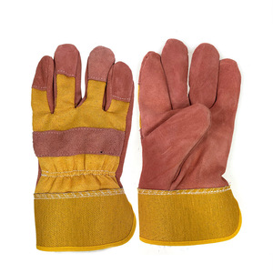 Nuevos guantes de trabajo de seguridad de último diseño Guantes DE TRABAJO canadienses de cuero de alta calidad Guantes de aparejo con logotipo personalizado - Product Image 3