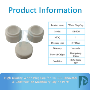 Tapa de Enchufe Blanca de Alta Calidad para Excavadora HB-30G y Piezas de Motor de Maquinaria de Construcción, 3 Meses de Garantía, Hecho en China - Product Image 3