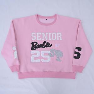 เสื้อฮู้ดแขนยาวระบายอากาศสำหรับผู้หญิงเสื้อสเวตเชิ้ตคอกลมแขนยาวผ้าฝ้าย100% ออกแบบโลโก้ได้ตามต้องการสำหรับฤดูหนาว - Product Image 1