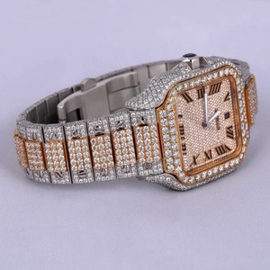 Personalizado de alta calidad Lab Grown VVS reloj de diamantes resistente al agua 41mm completo Iced Out reloj de lujo al por mayor para los hombres - Product Image 2