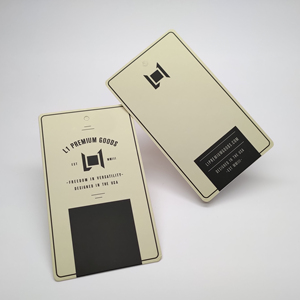 Étiquette volante personnalisée à impression offset Étiquette pivotante de poids lourd Billet fabriqué sur carte en papier recyclé écologique pour les marques de vêtements de sport - Product Image 4