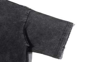 Camiseta informal de manga corta 100% algodón para hombre más vendida, secado rápido y transpirable con lavado ácido, diseños personalizados para adultos - Product Image 5